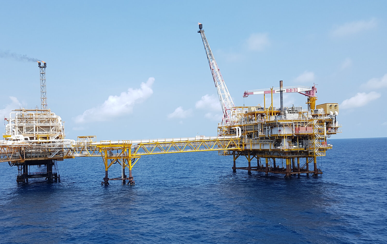 Offshore production platforms where gas dehydration systems operate